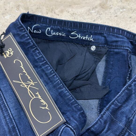 DG2 by Diane Gilman New Classic Stretch Split Hem Pull-On Capri Indigo M - Picture 4 of 10